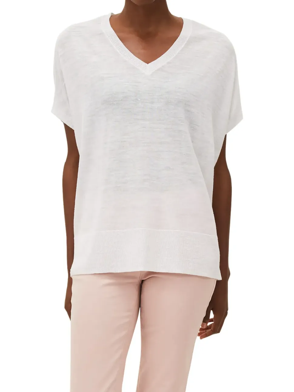 Sukie V-Neck Knit Jumper-Plain