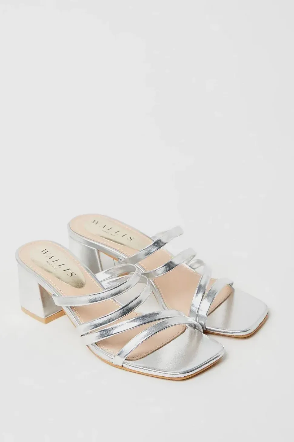 Summer Strappy Medium Block Heeled Mule Sandals