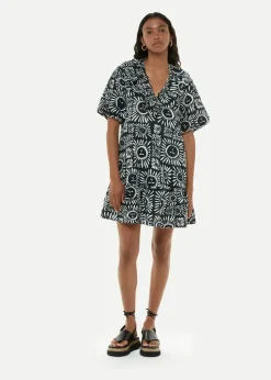 Sunman Print Frill Dress-