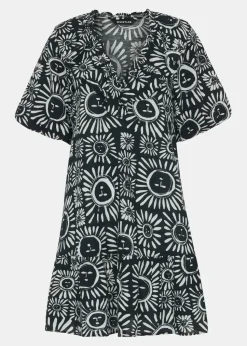 Sunman Print Frill Dress-