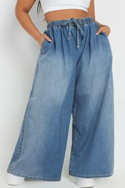 Super Wide Leg Tie Waist Jeans