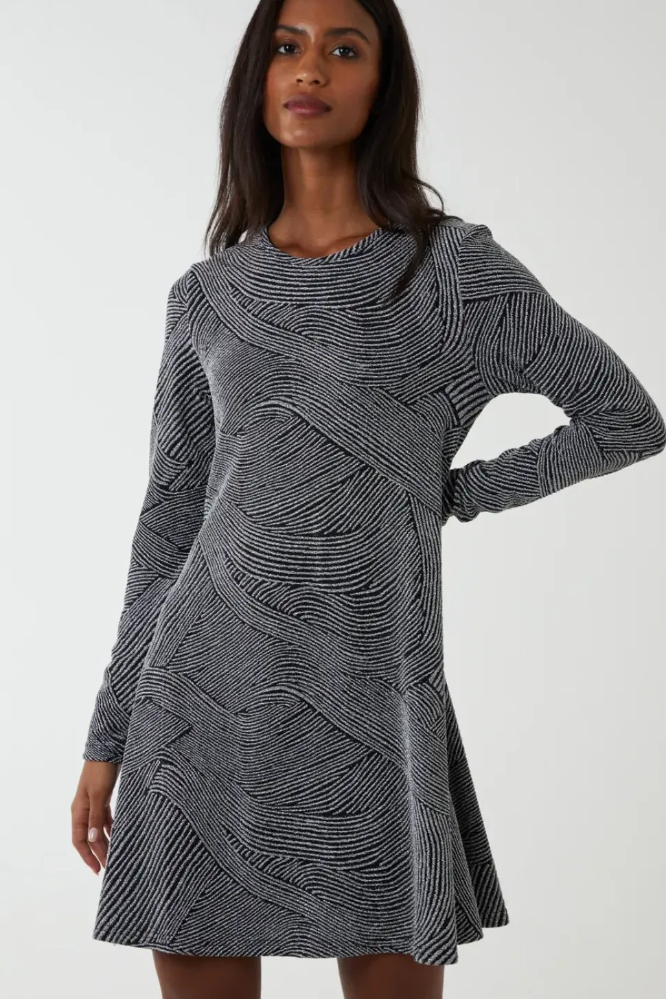 Swing Metallic Mini Dress