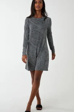 Swing Metallic Mini Dress