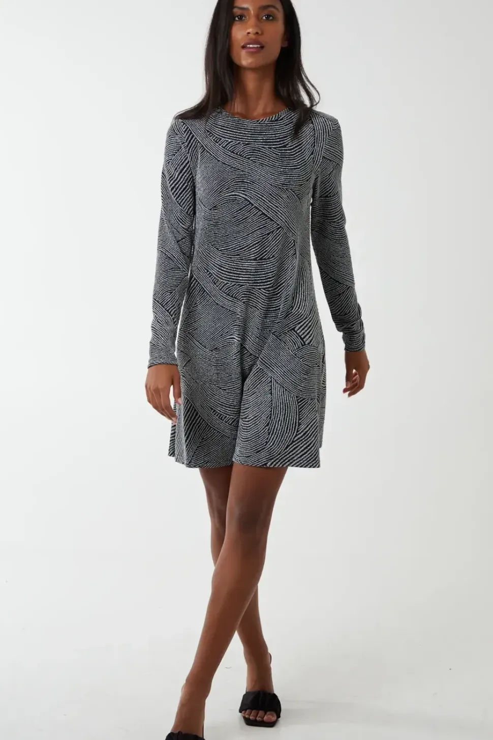 Swing Metallic Mini Dress