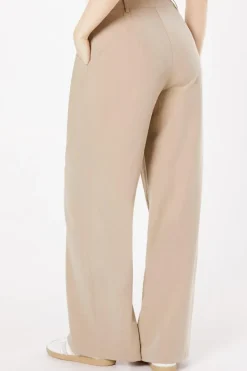Tab Detail Wide Leg Trouser