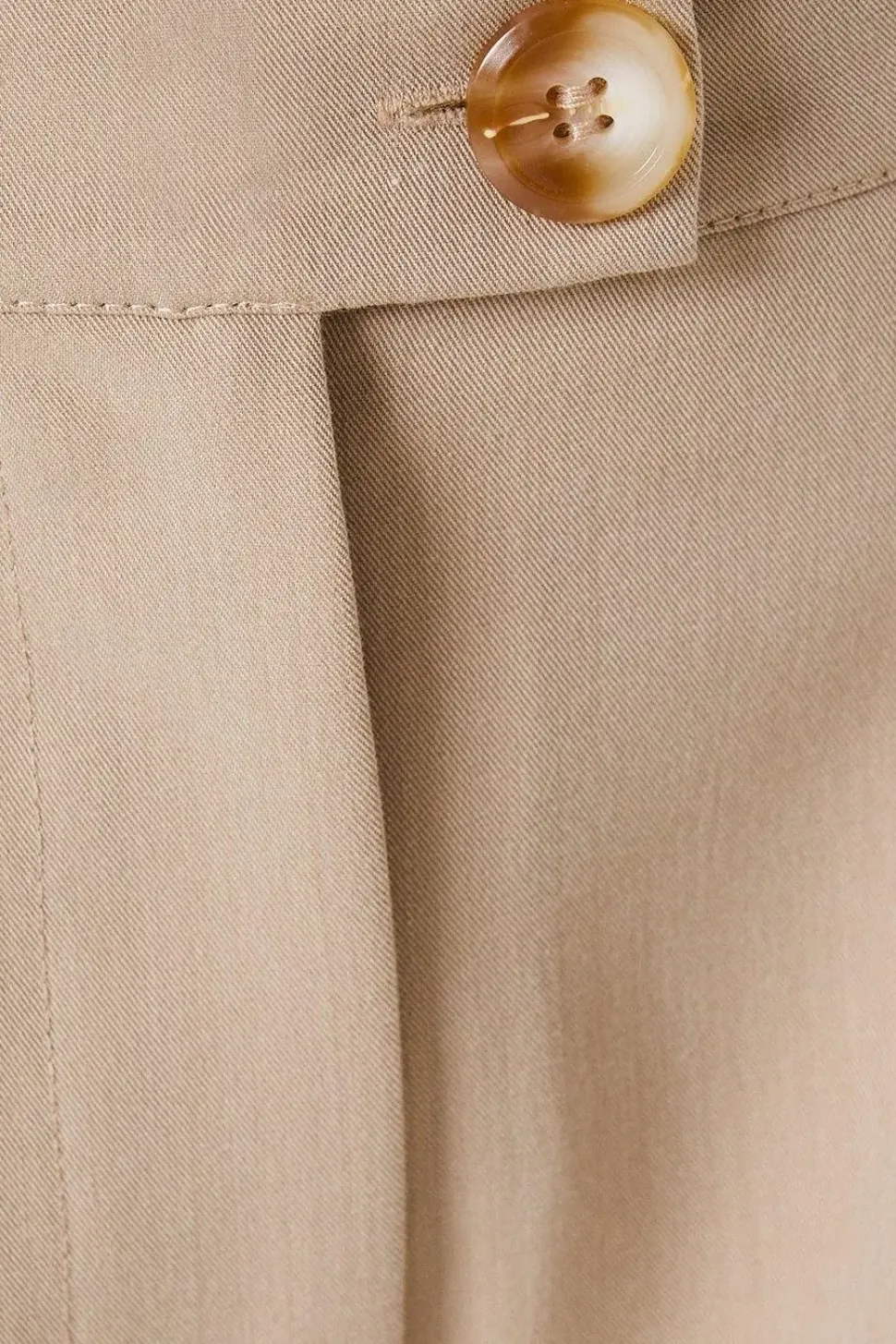 Tab Detail Wide Leg Trouser