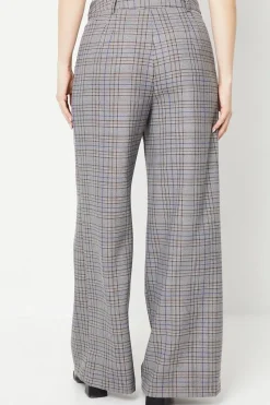 Tab Detail Wide Leg Trouser