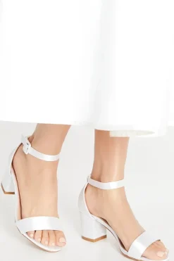 Tabitha Bridal Satin Low Block Heeled Sandals