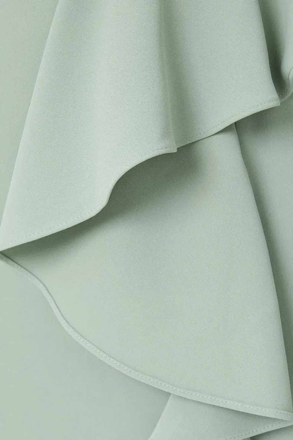 Tailored Crepe Ruffle Pencil Dress
