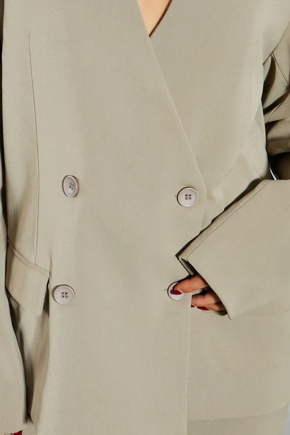 Tailored Double Breasted Boxy Blazer