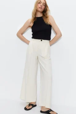 Tailored Double Pleat Wide Leg Trouser