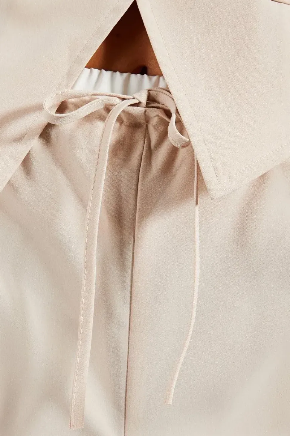 Tailored Elastic Drawstring Waist Straight Leg Trouser