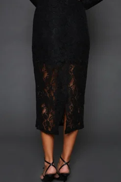 Tailored Lace Maxi Skirt