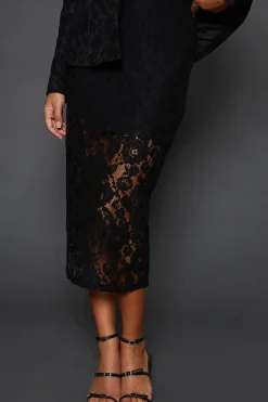 Tailored Lace Maxi Skirt
