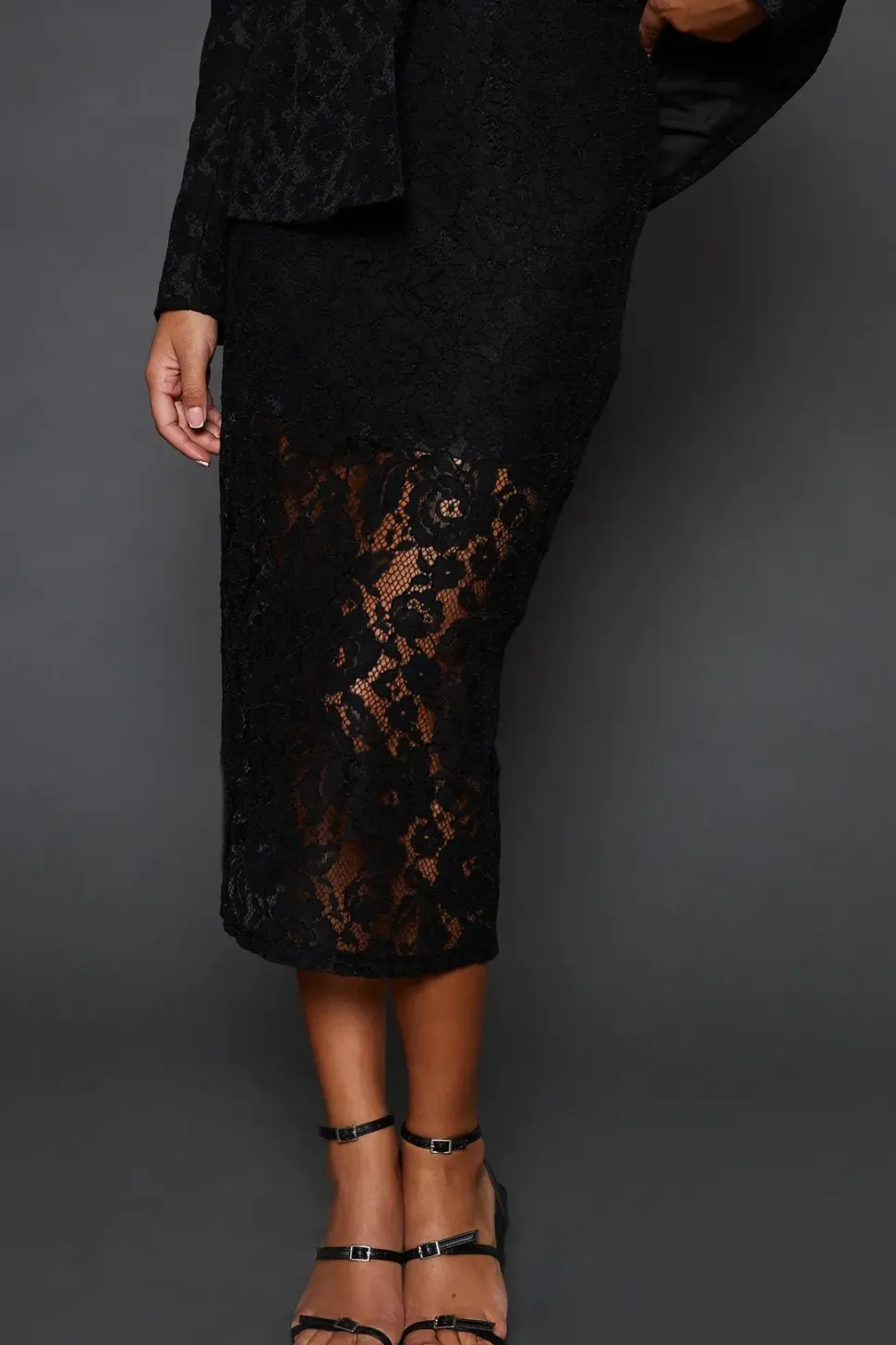 Tailored Lace Maxi Skirt
