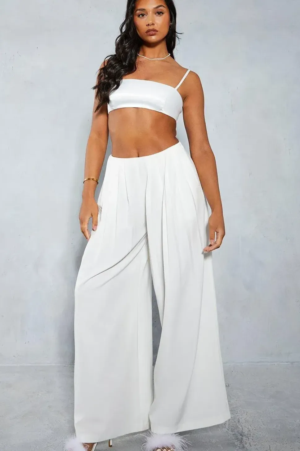 Tailored Oversized Pleat Detail Trousers
