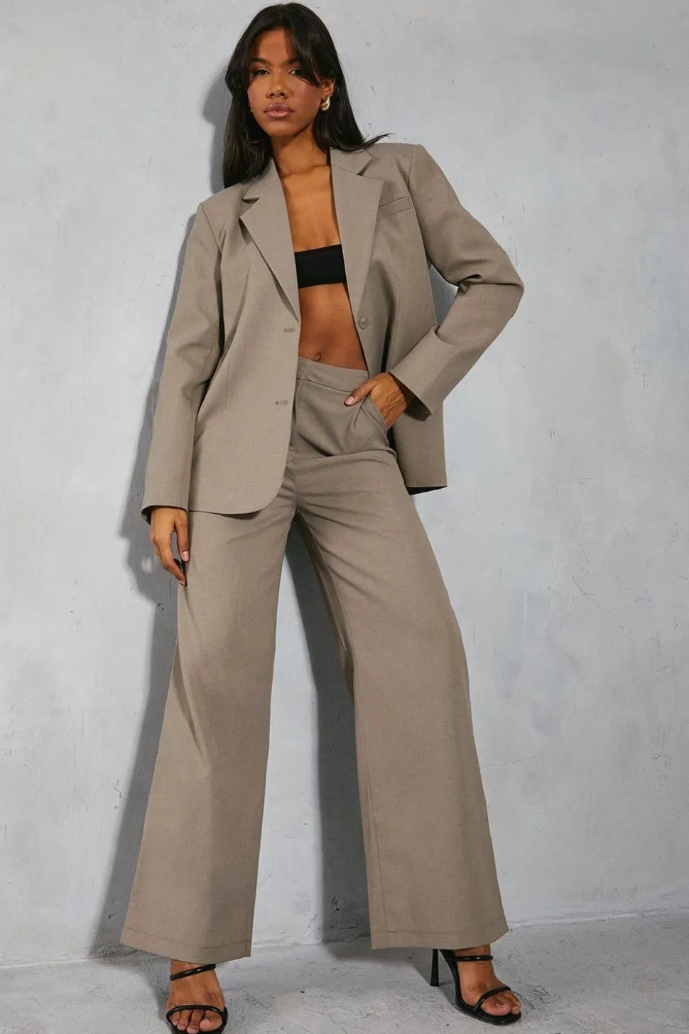 Tailored Wide Leg Trousers