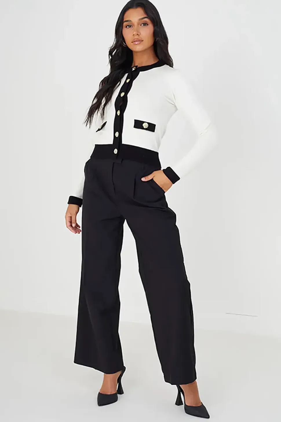 Tailored Wide Leg Trousers