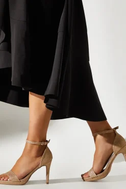 Talia Glitter Platform Heeled Sandals
