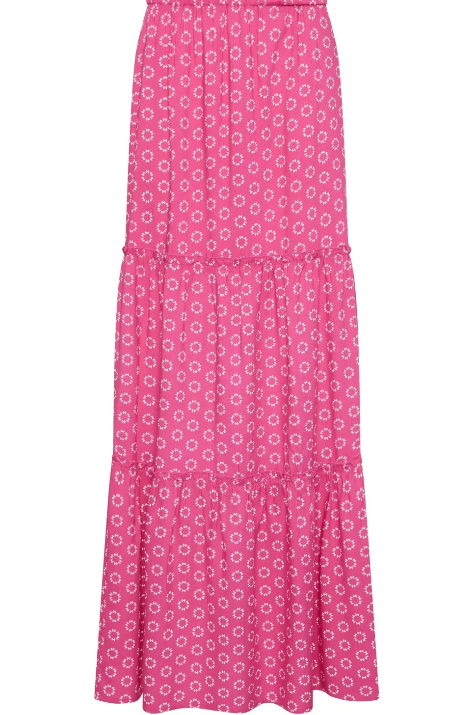 Tall Abstract Floral Print Tiered Maxi Skirt