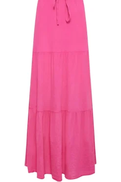 Tall Acid Wash Tiered Maxi Skirt