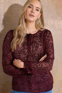 Tall Animal Burnout Blouse