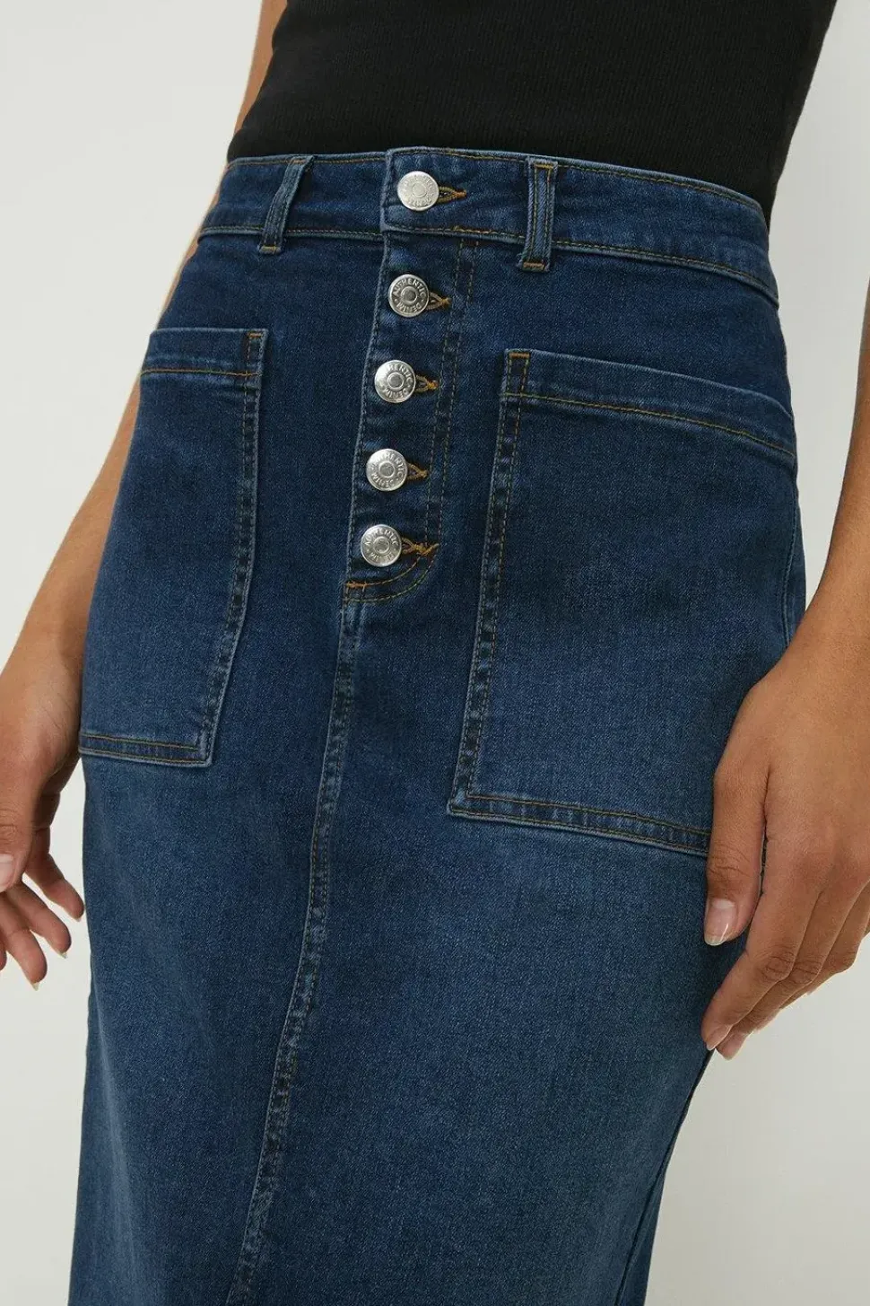 Tall Button Midaxi Skirt