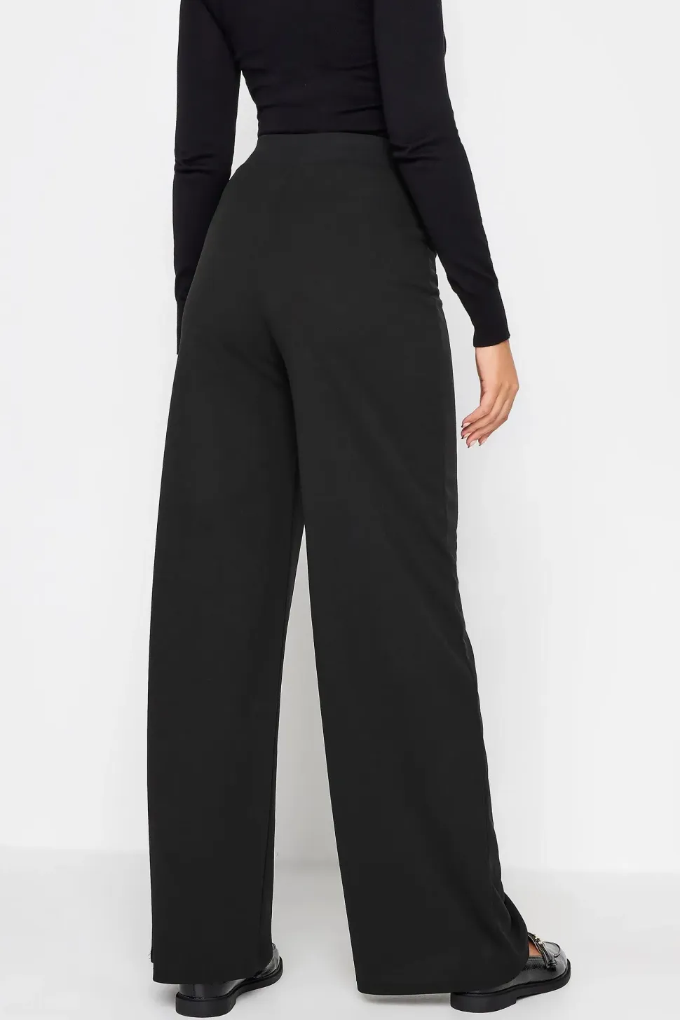 Tall Button Wide Leg Trousers