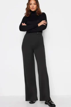 Tall Button Wide Leg Trousers