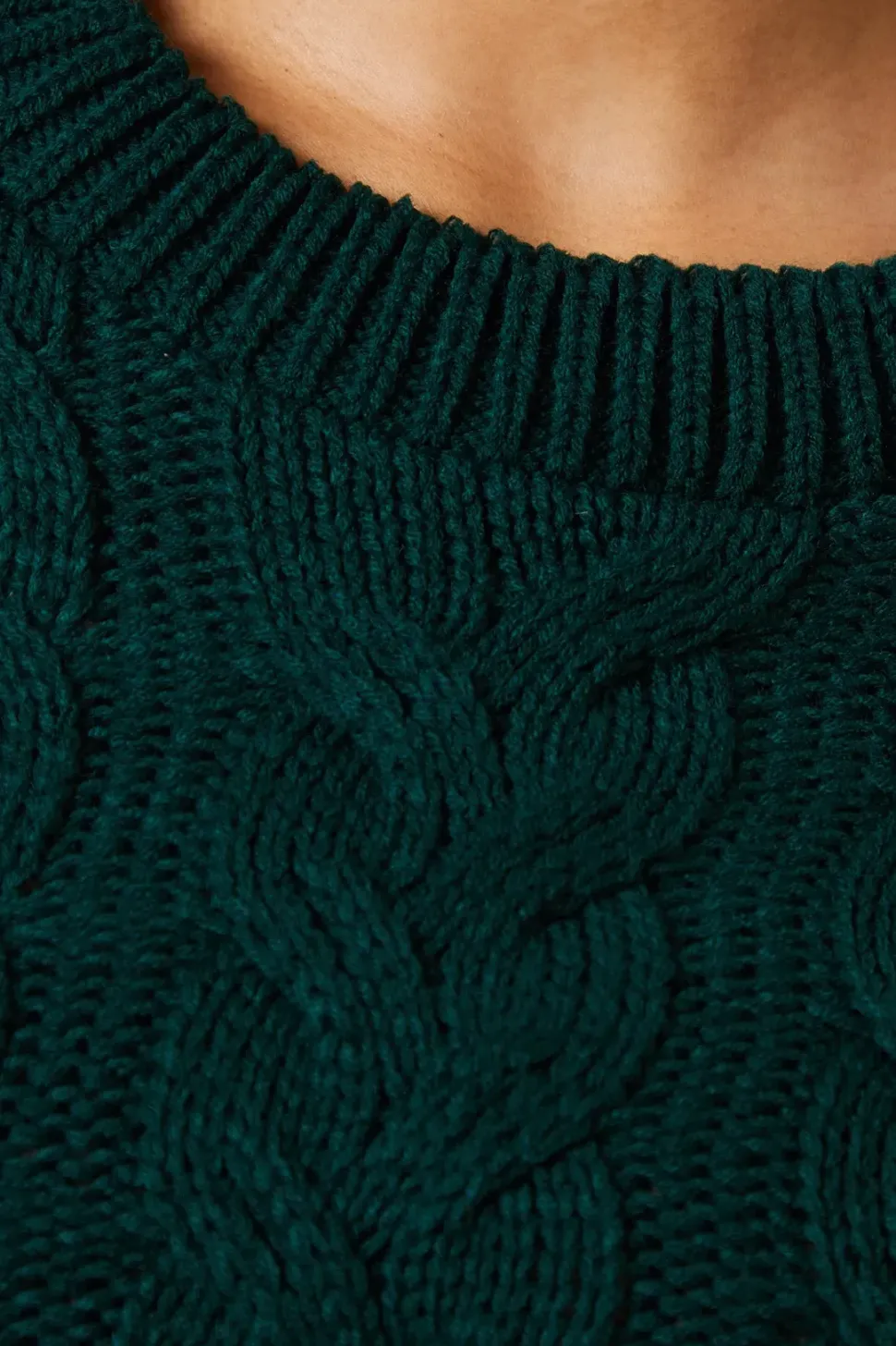 Tall Cable Knit Crew Neck Jumper