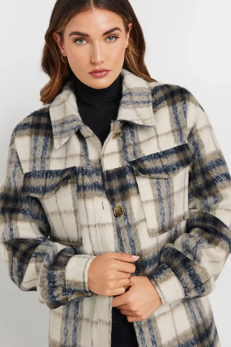 Tall Check Longline Shacket