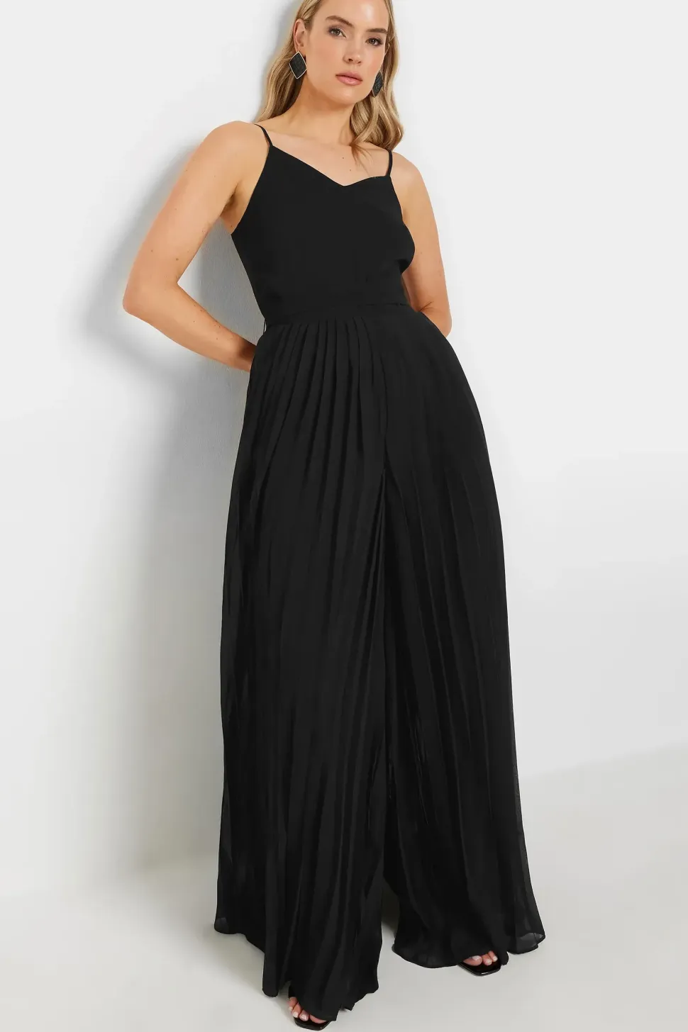 Tall Chiffon Wide Leg Jumpsuit