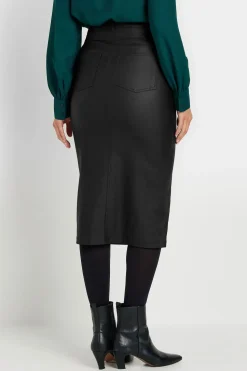 Tall Coated Midi Skirt