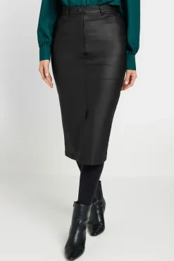 Tall Coated Midi Skirt