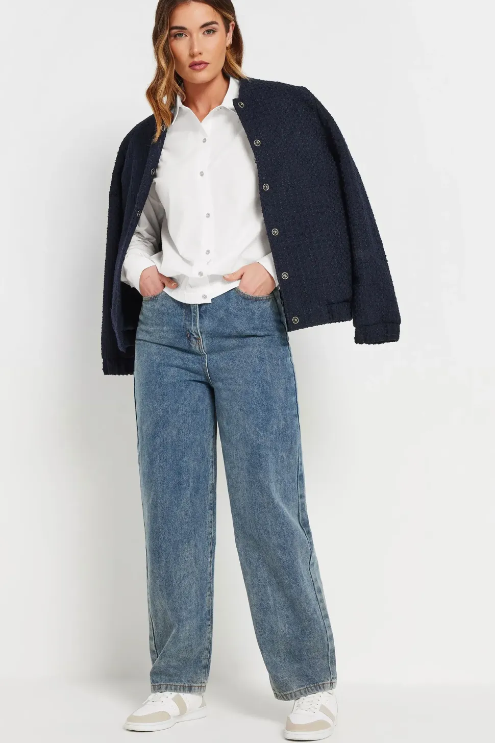 Tall Cotton Elasticated Hem Shirt