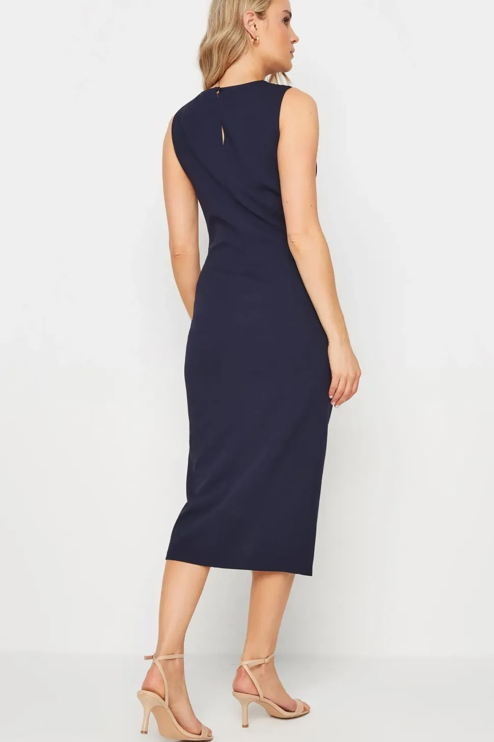 Tall Cowl Neck Wrap Dress