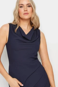 Tall Cowl Neck Wrap Dress