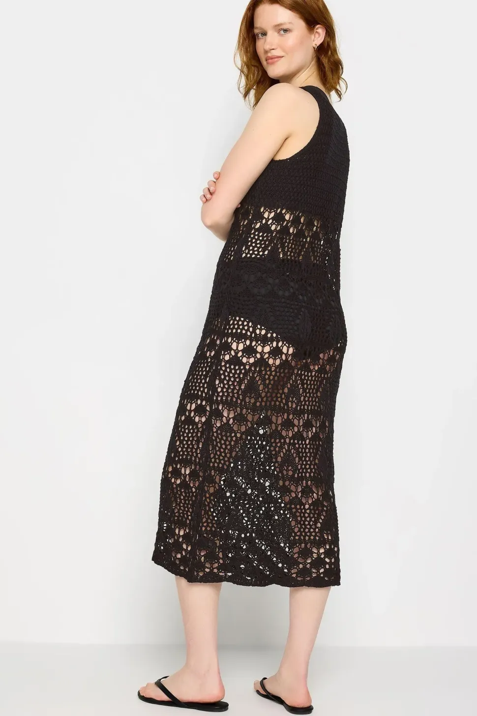 Tall Crochet Midi Beach Dress