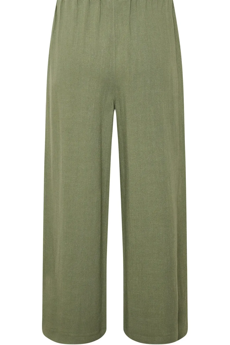 Tall Cropped Wide Leg Linen Trousers