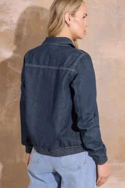 Tall Denim Bomber Jacket