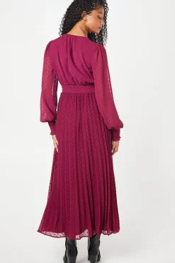 Tall Dobby Chiffon Wrap Midi Dress