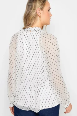 Tall Dobby High Neck Blouse