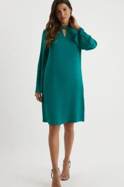 Tall Embellished High Neck Shift Dress