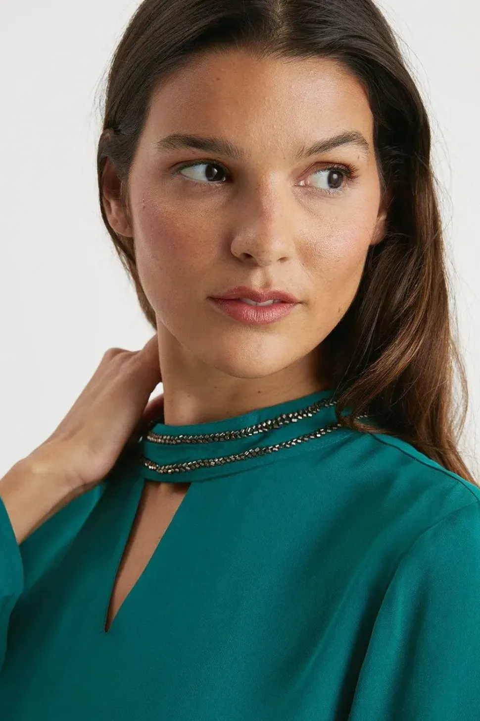 Tall Embellished High Neck Shift Dress