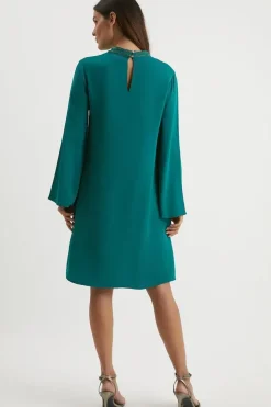 Tall Embellished High Neck Shift Dress