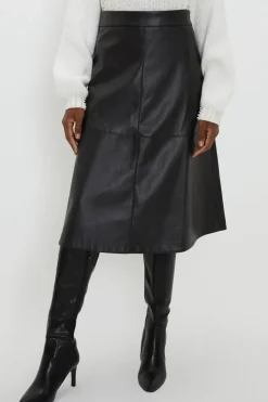 Tall Faux Leather A Line Skirt