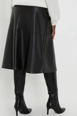 Tall Faux Leather A Line Skirt