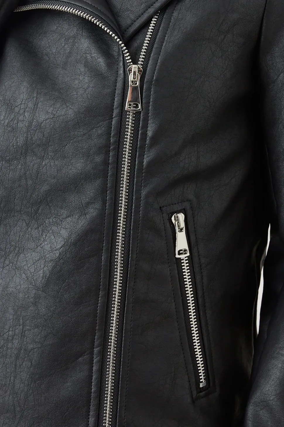 Tall Faux Leather Biker