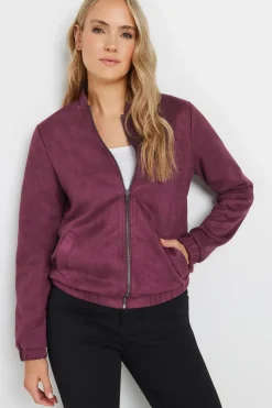 Tall Faux Suede Bomber