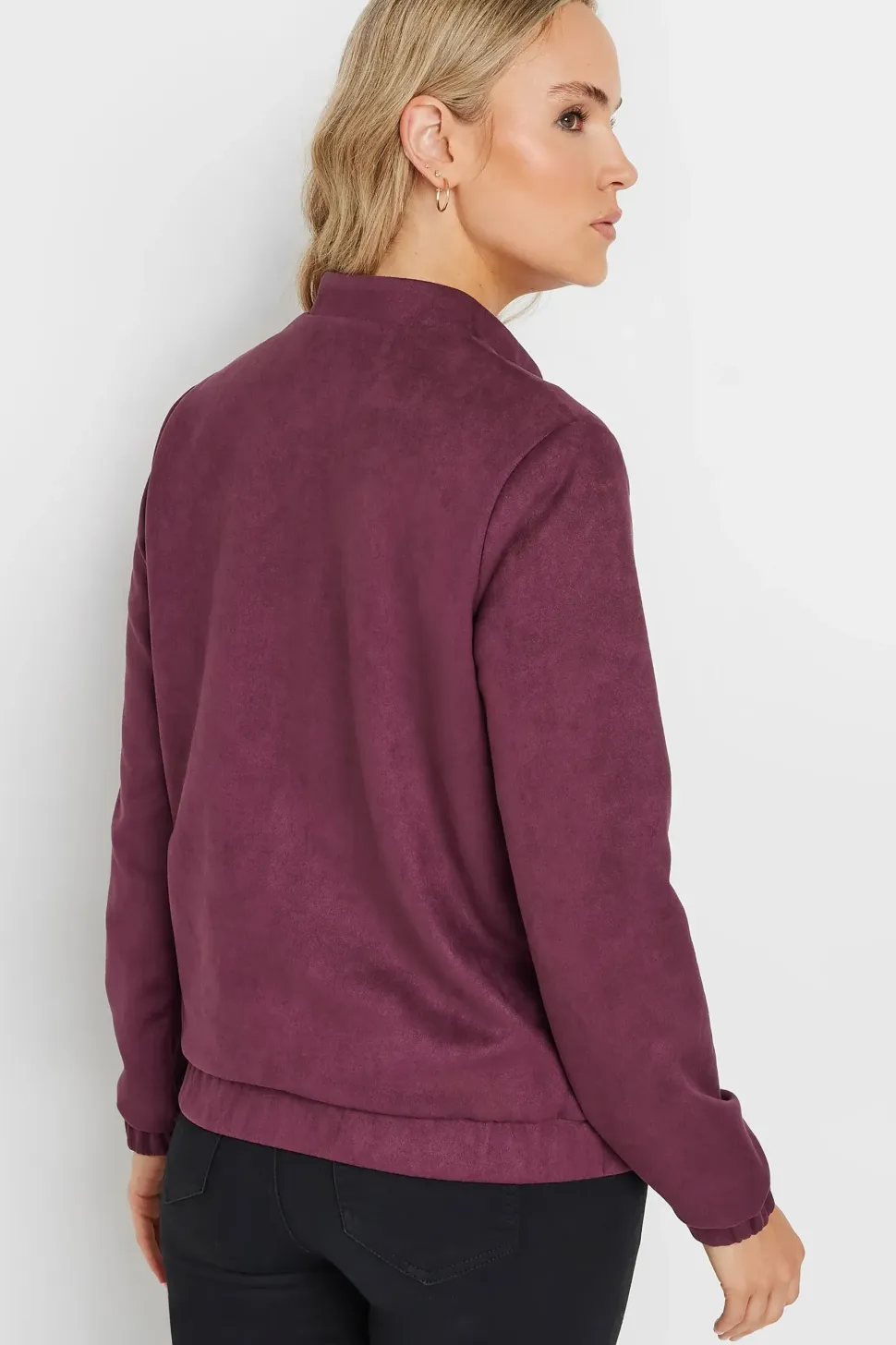 Tall Faux Suede Bomber